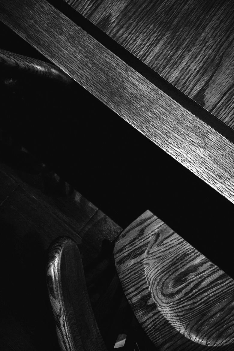 Close grain of dark timber
